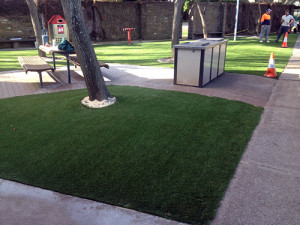 Fake grass council park