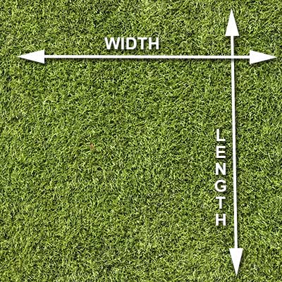 How to measure square grass